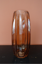 Glazen vaas oranje/rose kleur