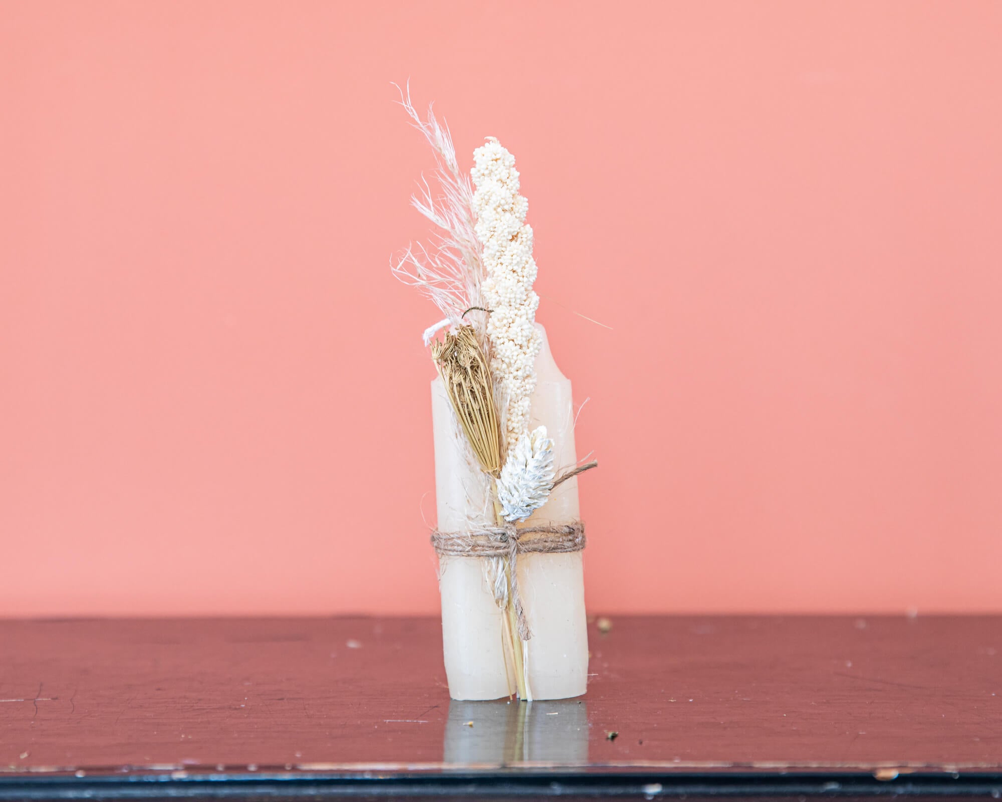 Kaarsjes Creme 2 stuks